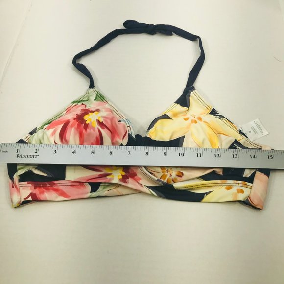 Kona Sol Womens Size Medium Removable Padding Halter Bikini Swim Top Floral NWOT - Picture 9 of 12